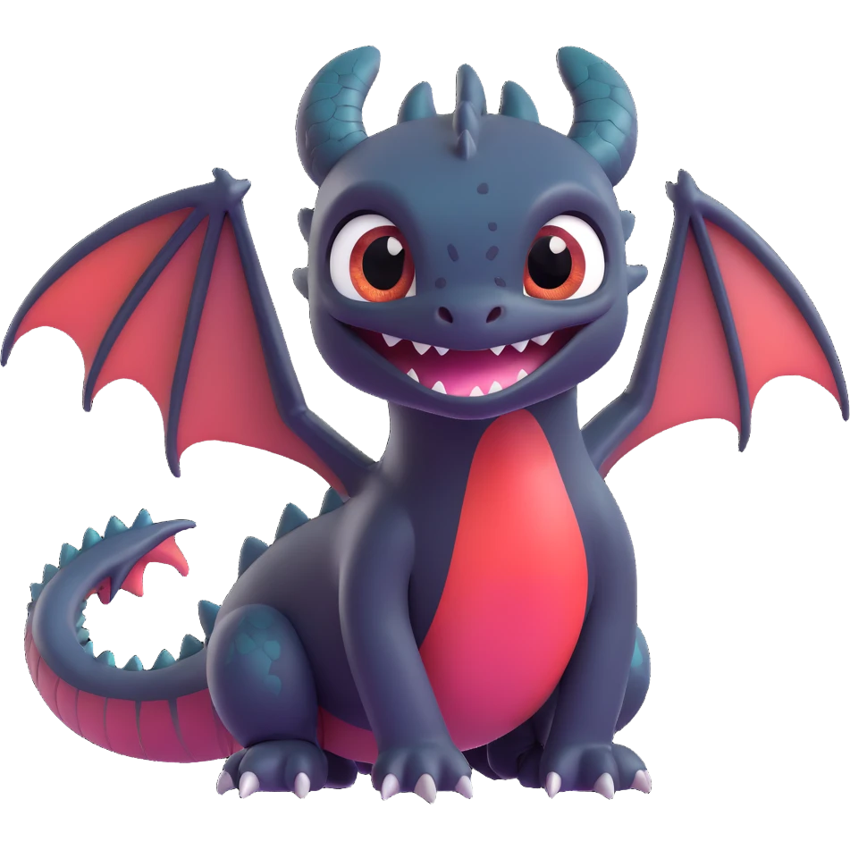 Toothless dragon inspired by How to Train Your Dragon, cute and expressive, happy face, perfect for Twitch emoji emoji