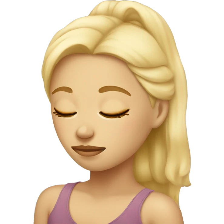 Blonde girl sleeping  emoji