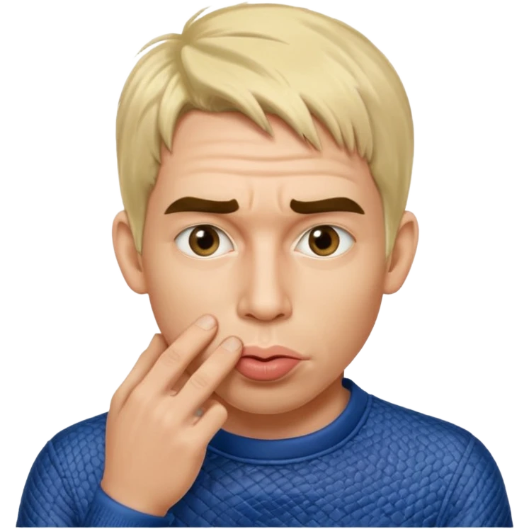 sucking cheek face from zoolander emoji