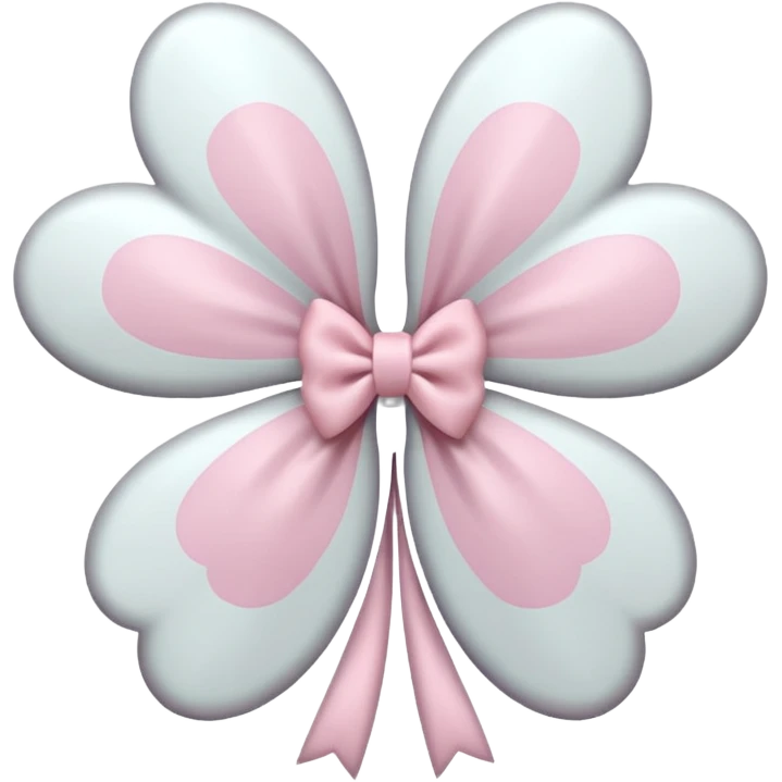 white sakura flower with a bow and checkered petals emoji