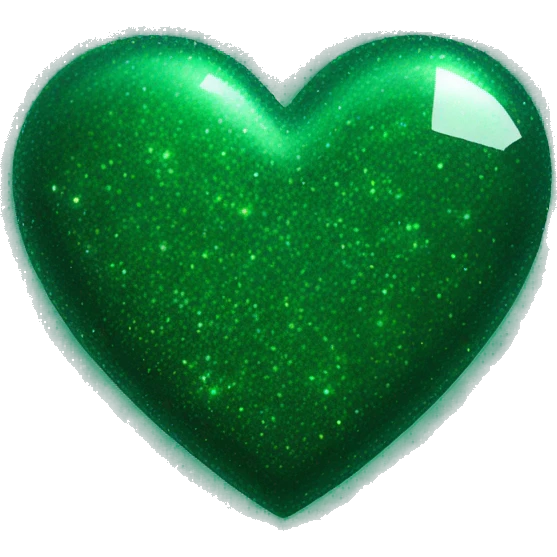 dark green sparkle heart emoji