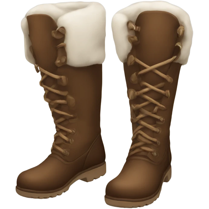Winter brown boots emoji