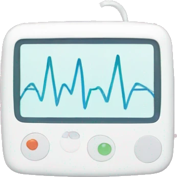 Heartbeat monitor with flowers  emoji