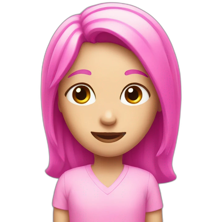 number 1 in pink emoji