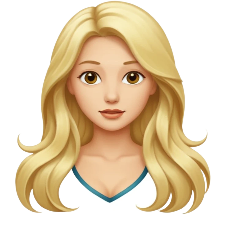 Sexy naked blonde woman emoji