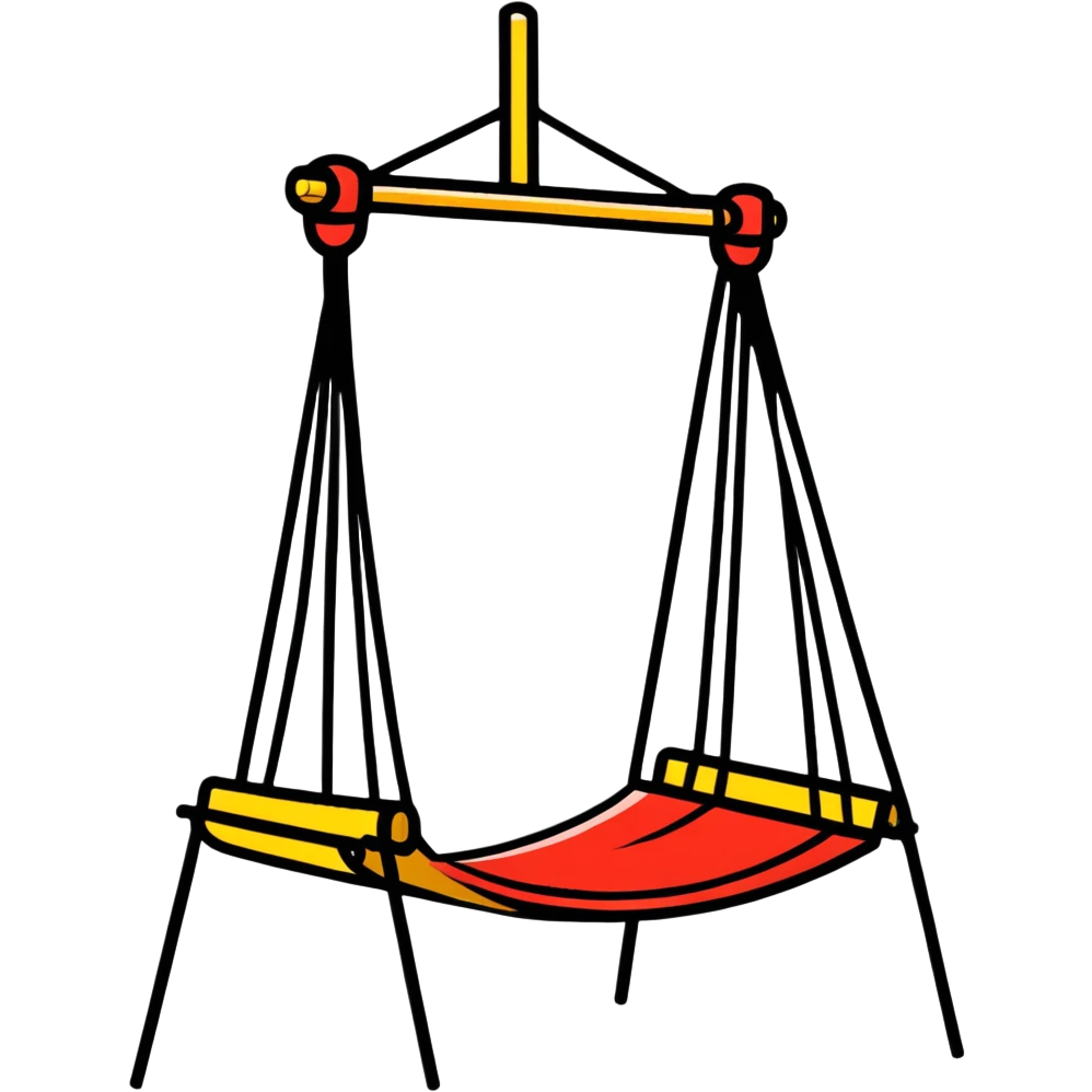 columpio, cartoonish sticker style emoji