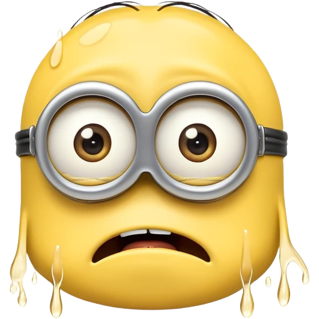 crying minion with tears emoji