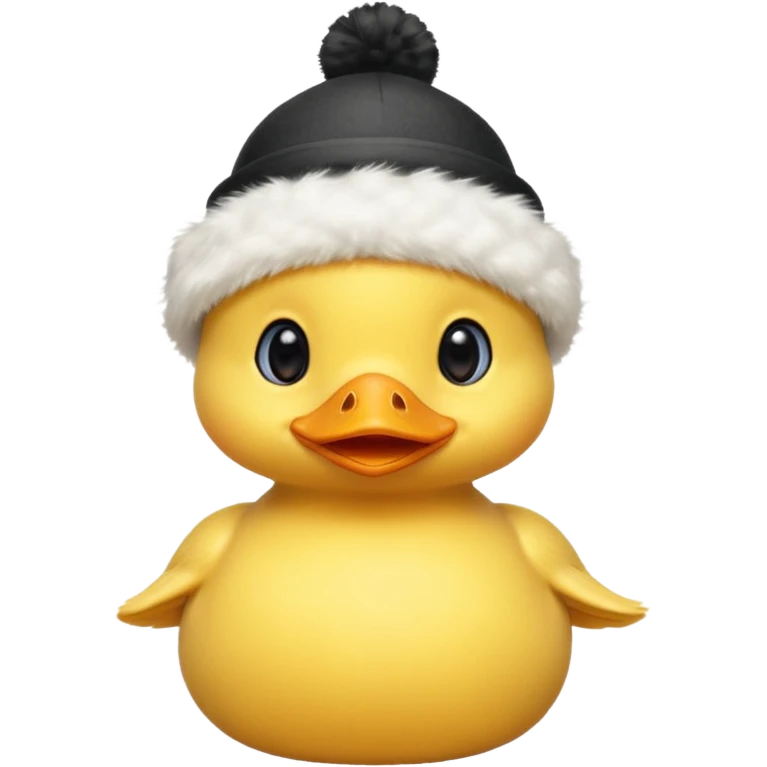 cute baby yellow duck with small hat emoji