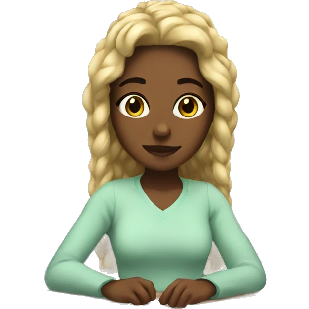 Cute aesthetic girl working  emoji