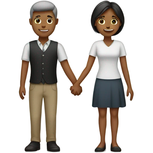 Hold hands man and woman emoji
