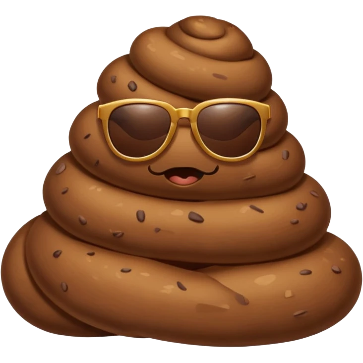 Poop with sunglasses emoji