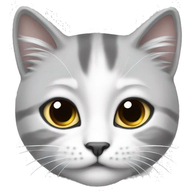 Gata blanca y gris  emoji