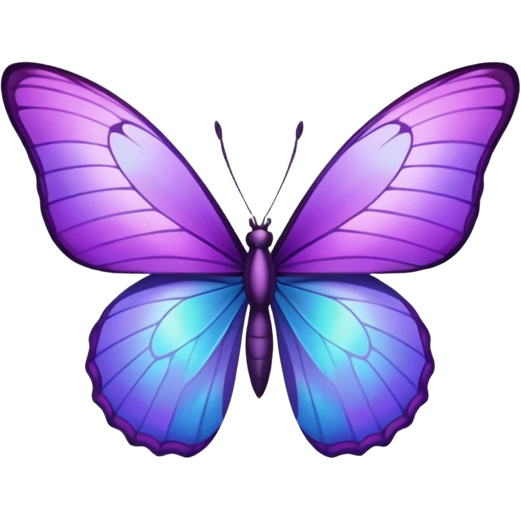 Purple butterfly with sharp ends on their wings emoji