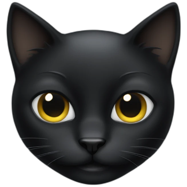 Black cat squinting eyes emoji