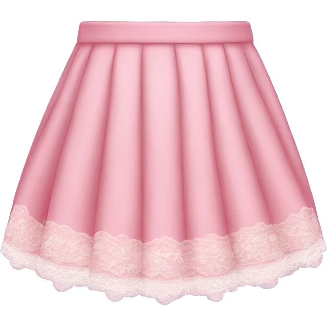 kawaii pink skirt with lace  emoji