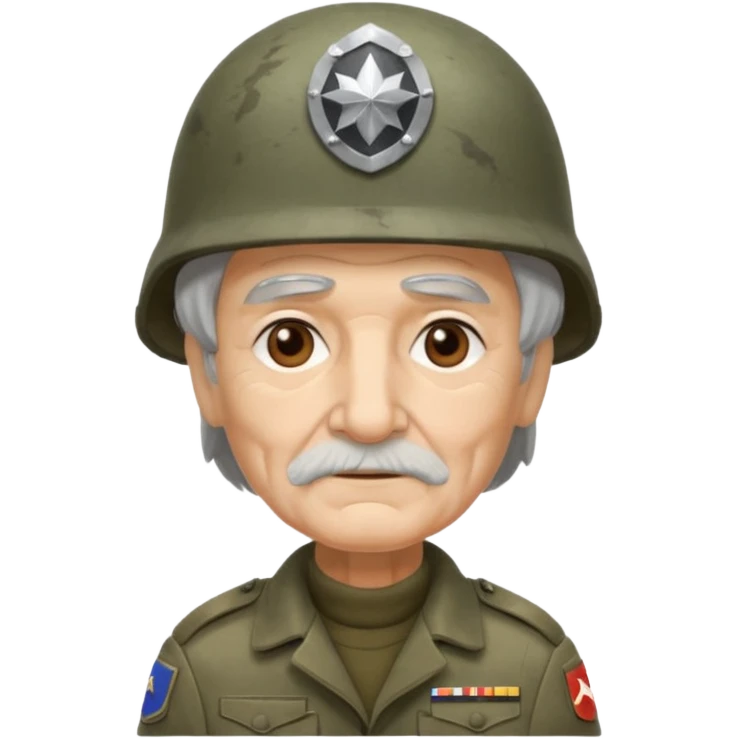 elderly with soldier helmet emoji