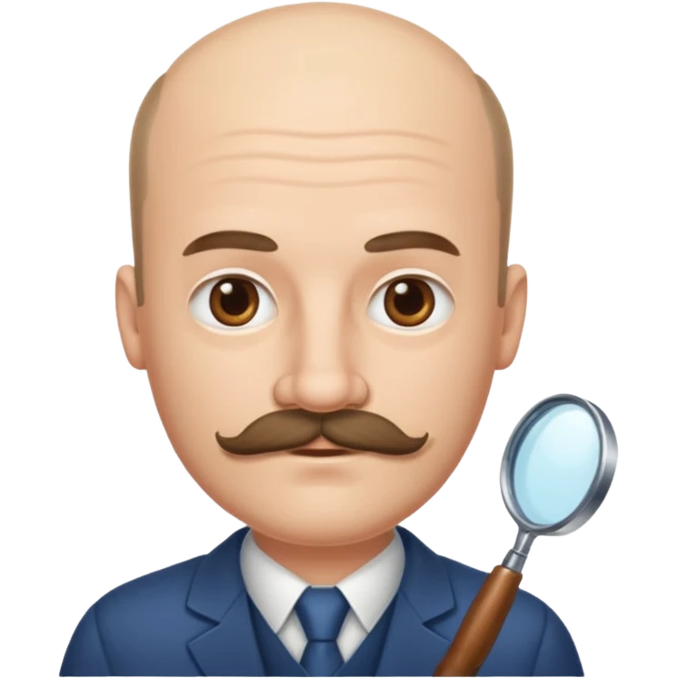 White man mustache balding emoji
