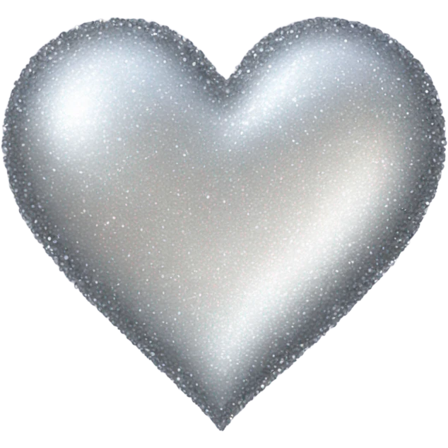 Sparkly silver heart emoji