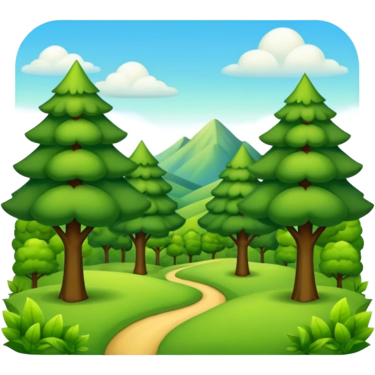 valley with trees simple emoji emoji