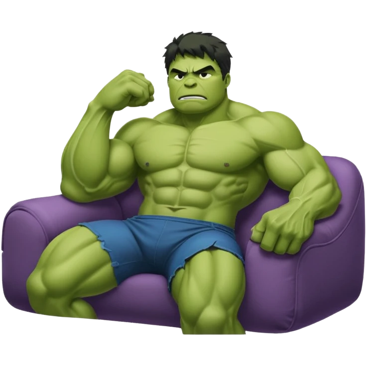 Incredible hulk taking a nap emoji