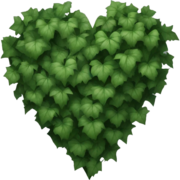 ivy wrapped around dark heart emoji