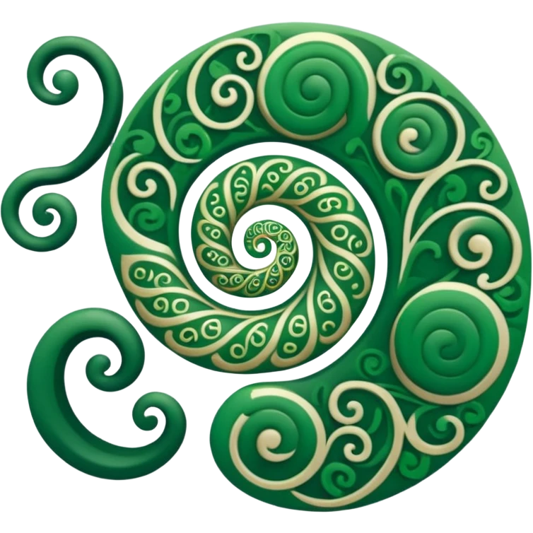 Unity Māori koru design at top emoji