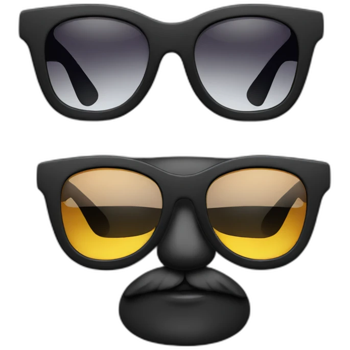 Black sunglasses It's funny Cute. Tease emoji