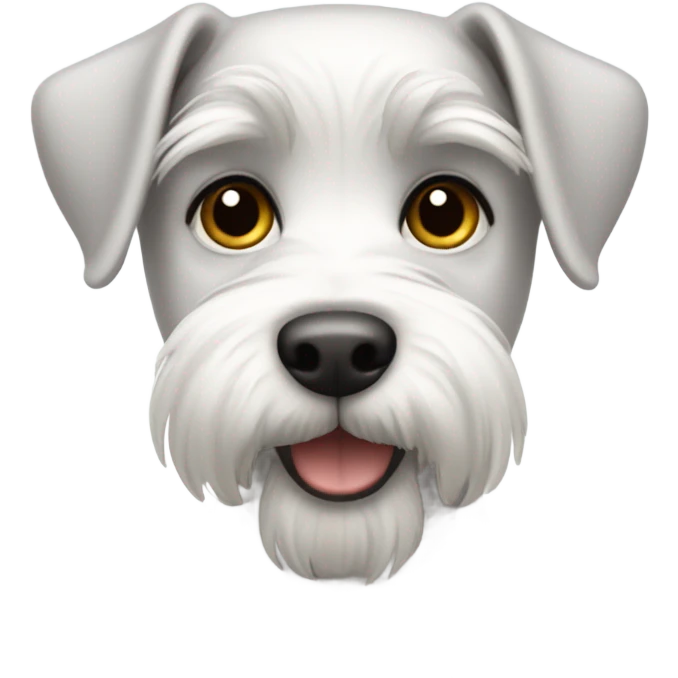 White mini schnauzeremoji emoji