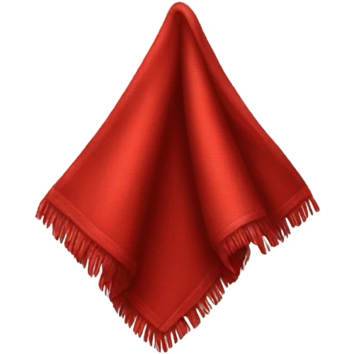 a piece of red cloth emoji