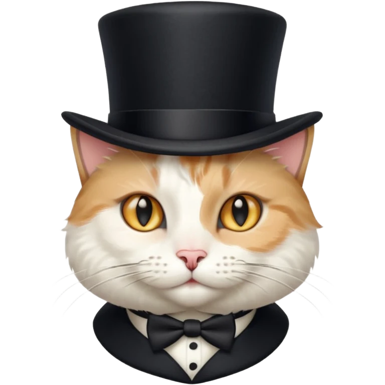 cat wearing a tophat emoji