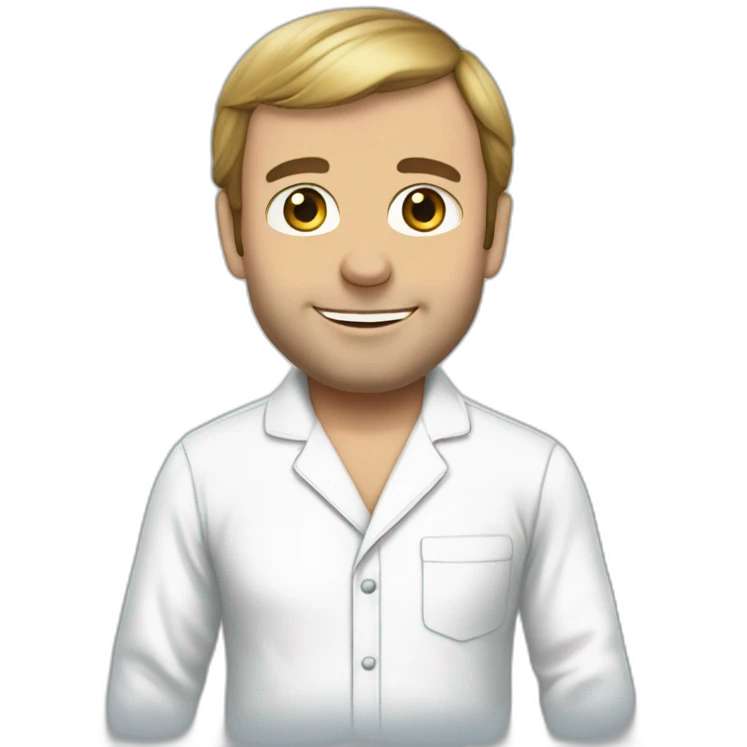 Macron en pyjama emoji