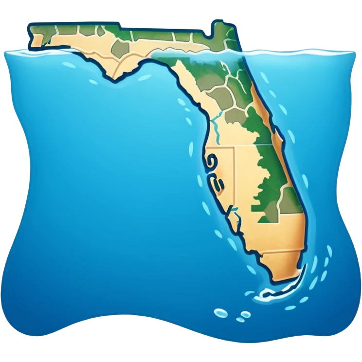 State of Florida half in water  emoji