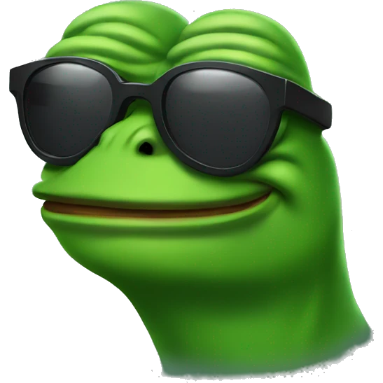 pepe with sunglasses  emoji
