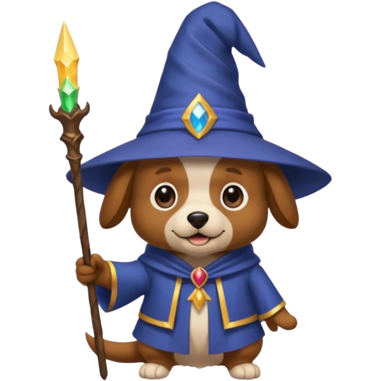 Dog wizard emoji