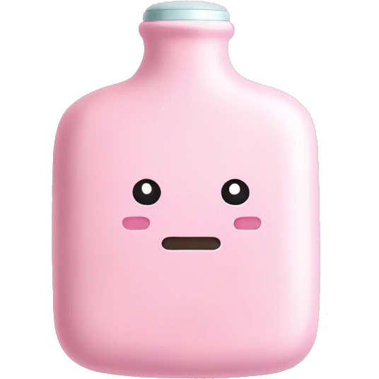 Hot water bottle in Baby pink emoji