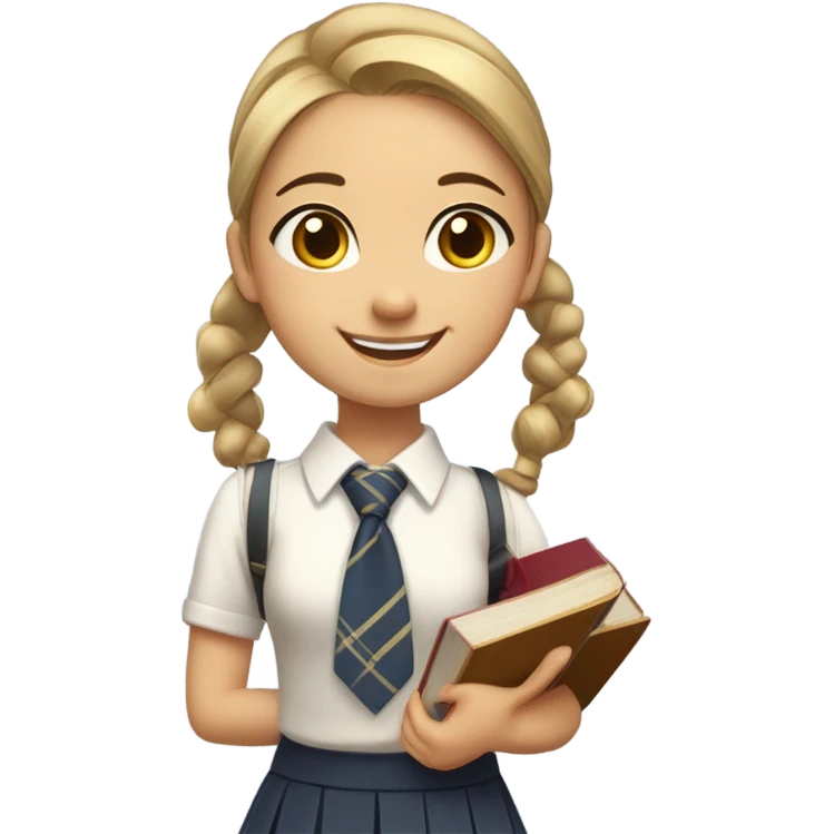 Cute school girl  emoji