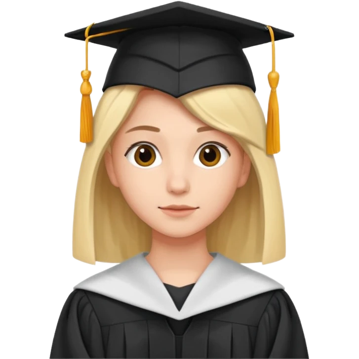 студентка становится успешной и учится в европе на белом фоне emoji