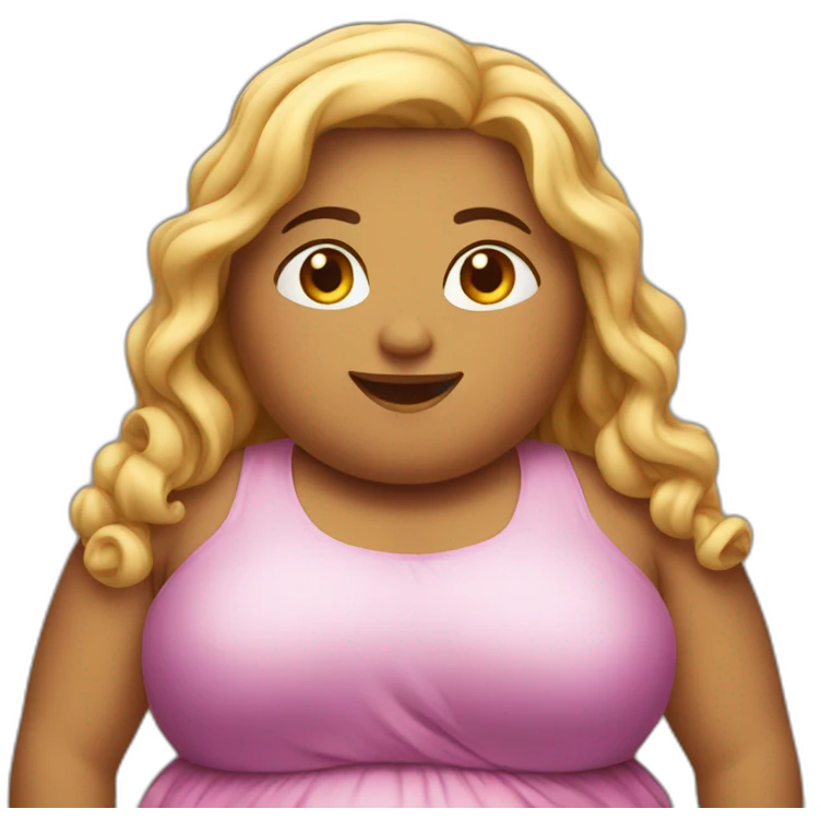 Fat girl in sharee emoji