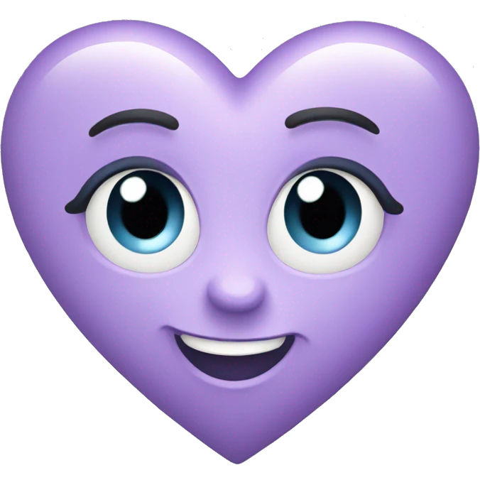 Light purple cute heart  emoji