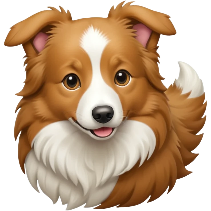 Tan Border Collie tail emoji