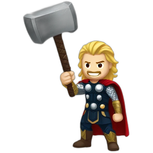 Thor ligntning with mjolnir  emoji
