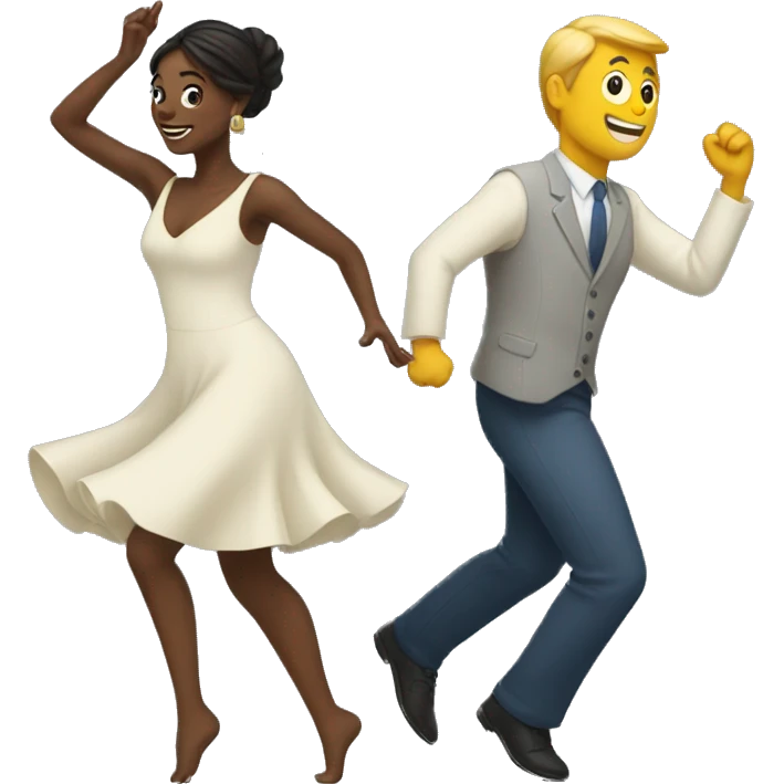 a woman and a man dancing  emoji