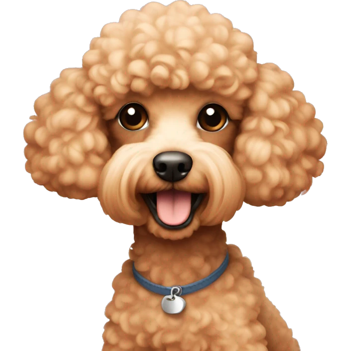 Miniature apricot poodle emoji