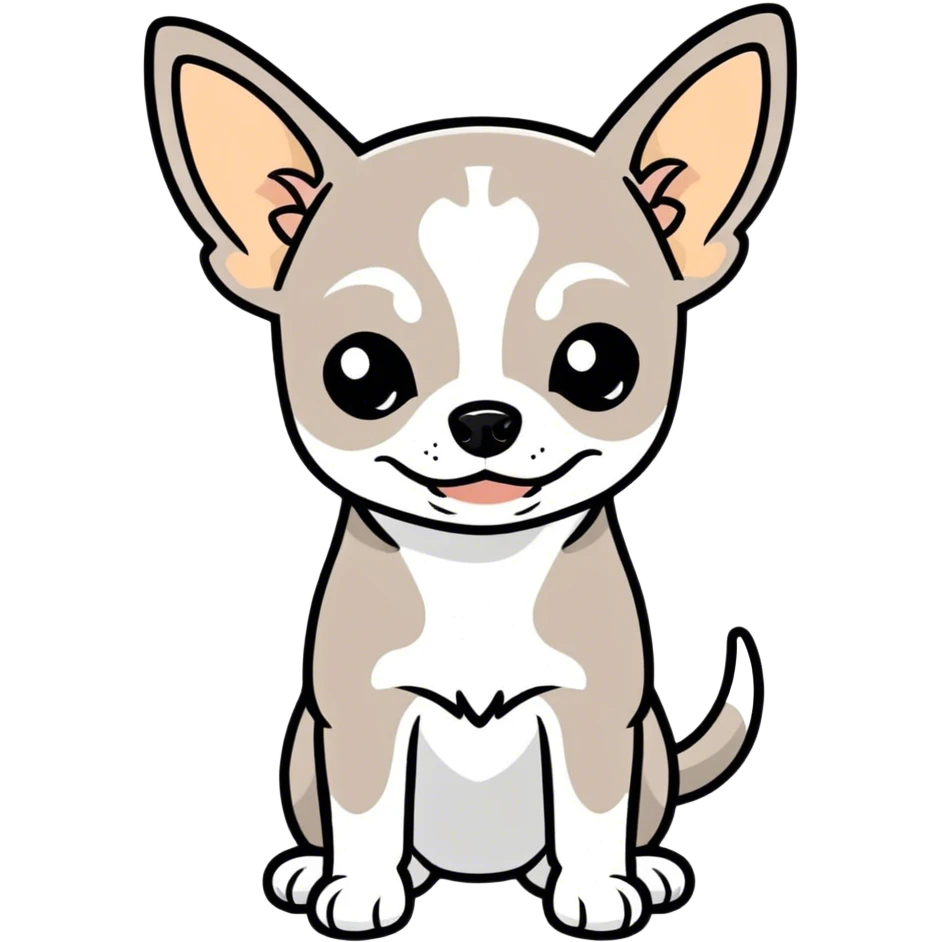 Gray chihuahua  emoji