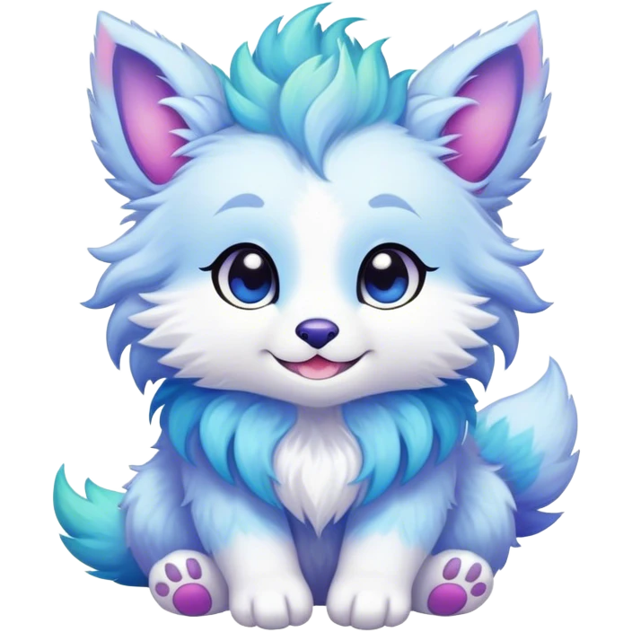 Kawaii bright fantasy ethereal anthro fursona animal emoji