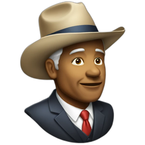Delegue presidenrielle americaine avec le chapeau traditionel emoji