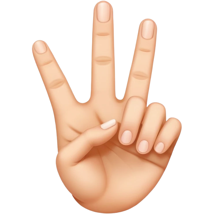 left hand with only three fingers emoji