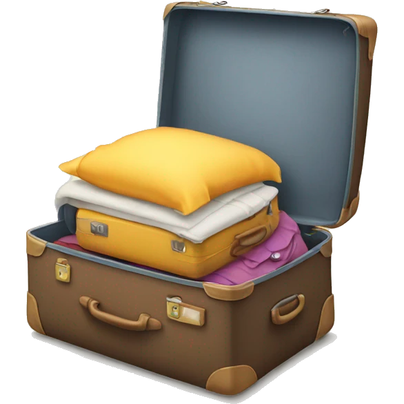 overflowing suitcase emoji