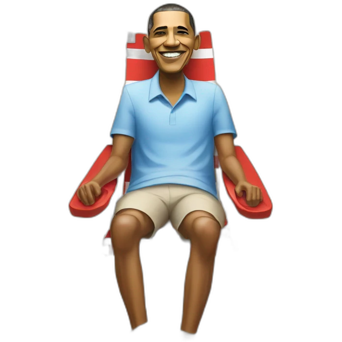 Barak Obama at the beach emoji