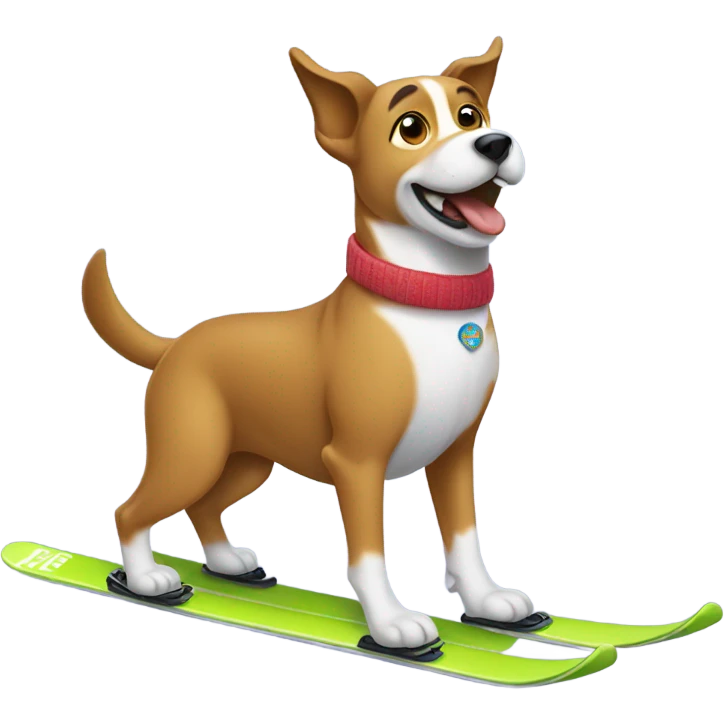 Dog skiing  emoji